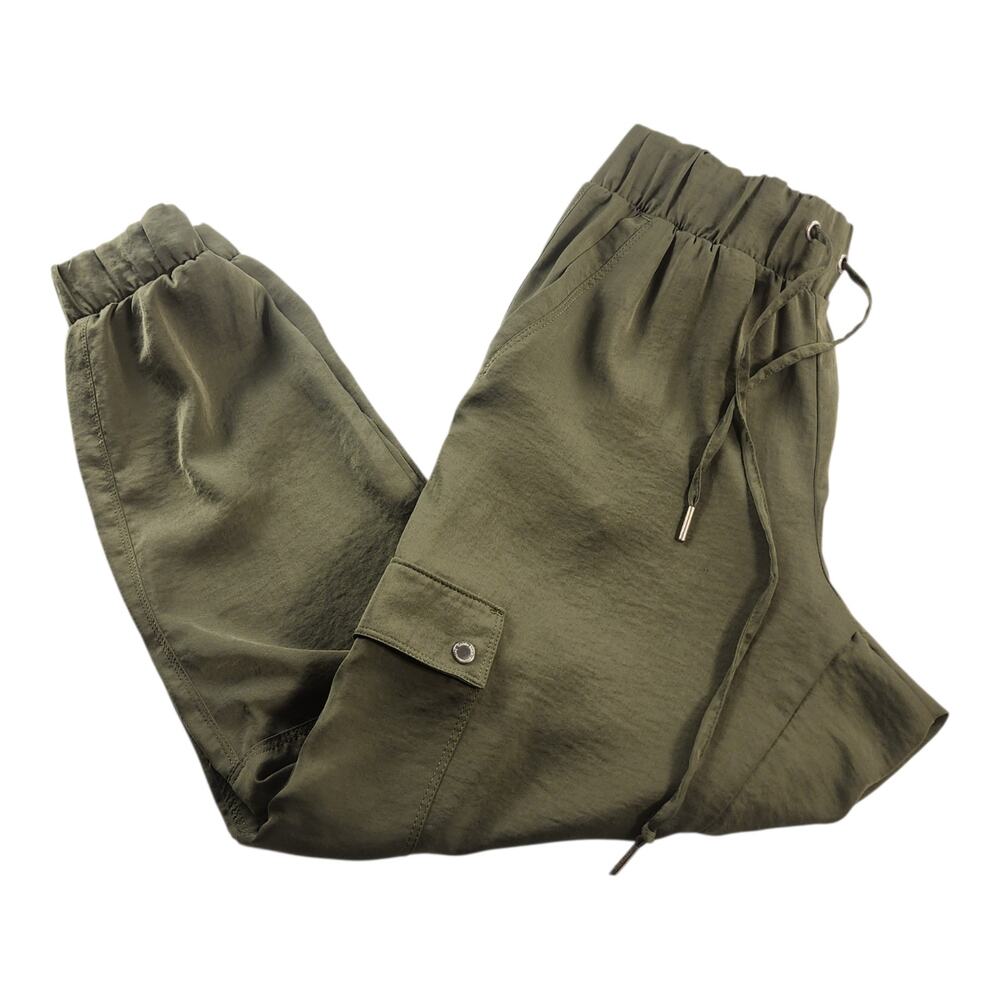 Calvin Klein Performance Joggers Olive Green Drawstring Cargo Pant Women's Small